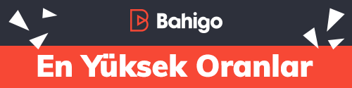 Koyu ve turuncu arka plan üzerinde Bahigo logosu ve en yüksek oranlar mesajı bulunan tanıtım görseli